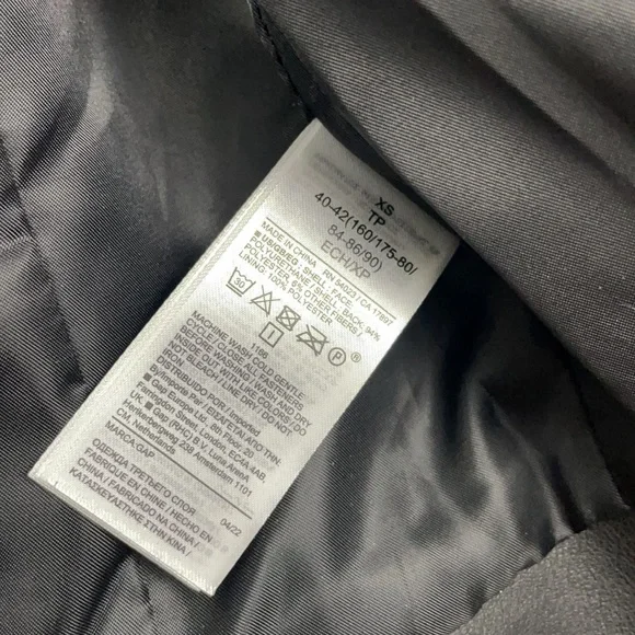 NWOT Gap Vegan Faux-Leather Black Moto Motorcycle Jacket Size XS 🖤 - Picture 7 of 7